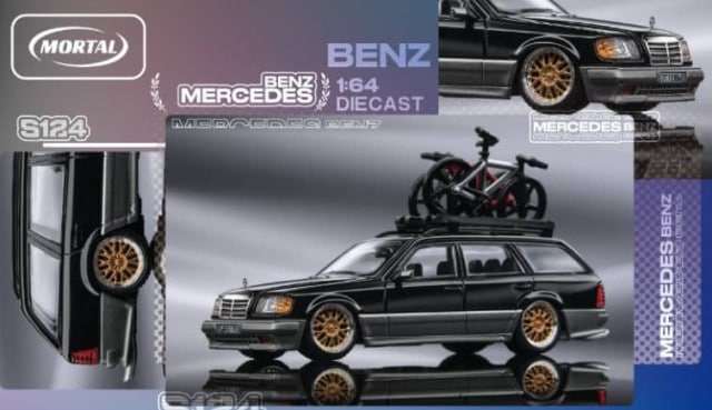 予約 Mortal 1/64 メルセデス ベンツ Benz s124 Black Sliver