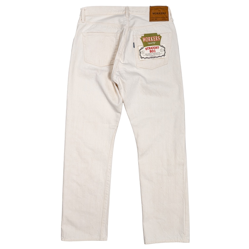 WORKERS/ワーカーズ Lot 801 Straight Denim White ホワイトデニムの