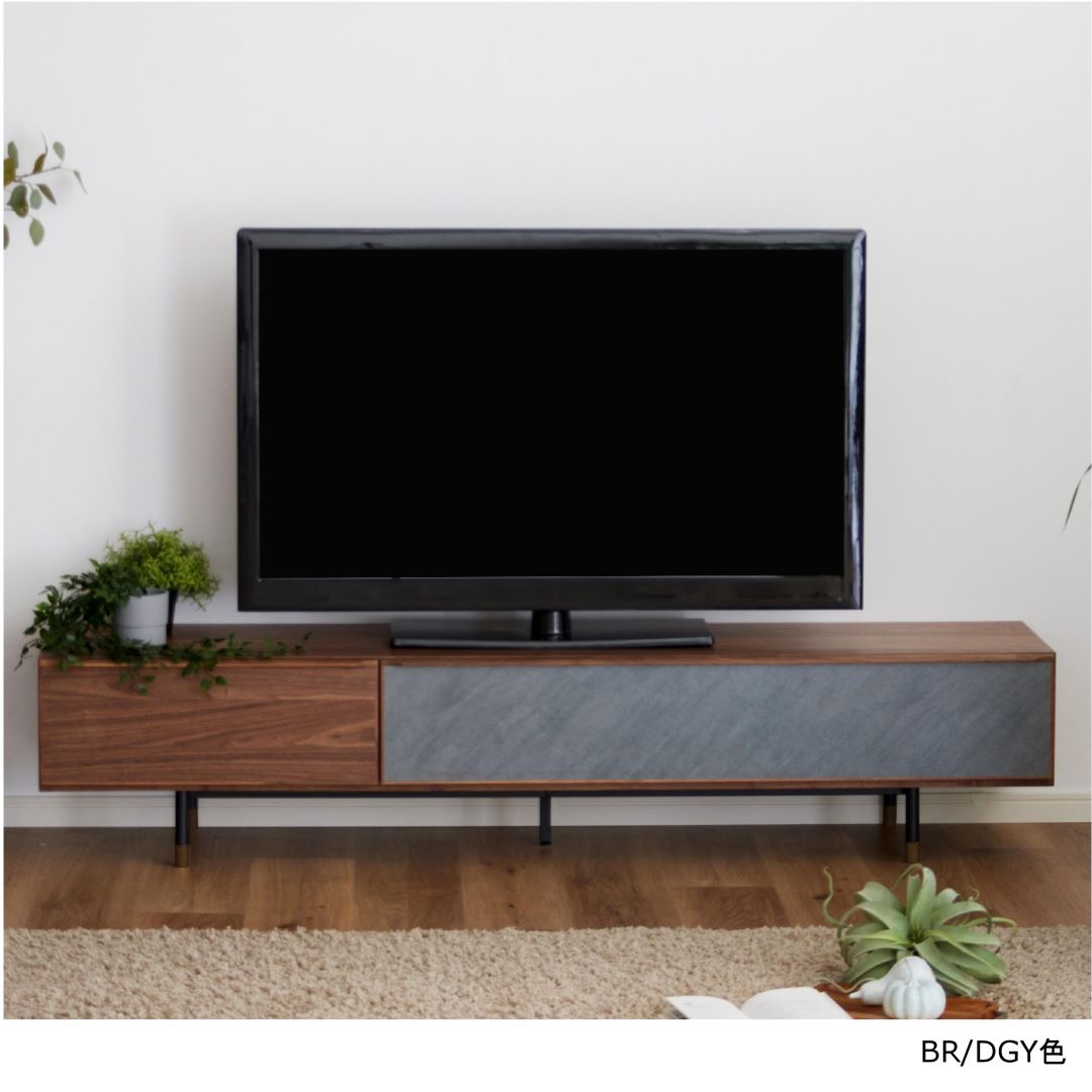 TVボード ラグナー ウォールナット・オーク突板 メラミン化粧板仕上げ