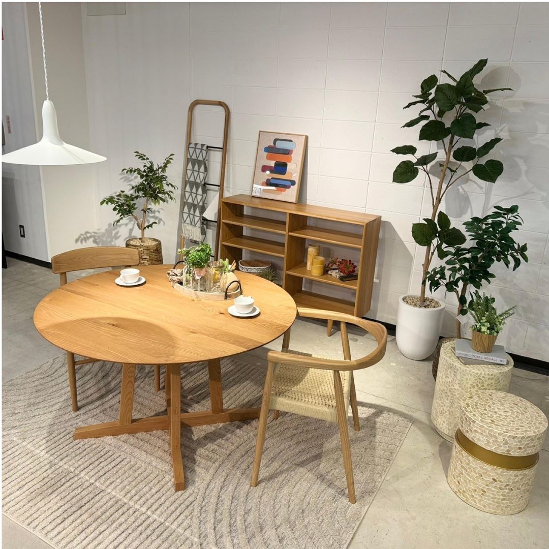 円形ダイニングテーブル Aステージ 円形天板タイプ ウォールナット材