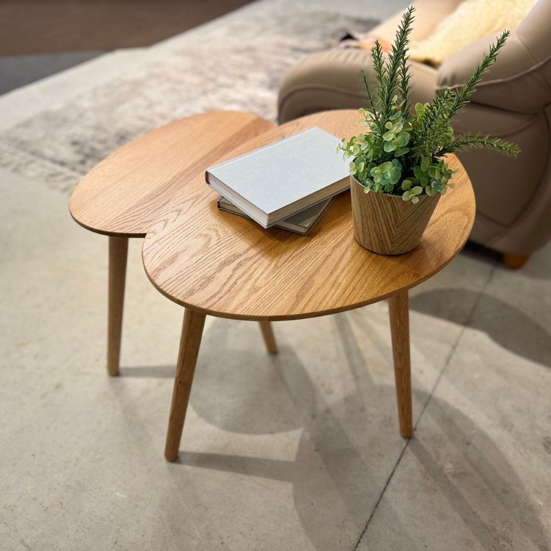 サイドテーブル ベガ レッドオーク無垢材 オイル塗装 ナチュラル色