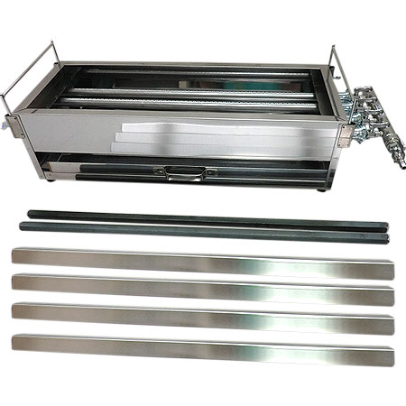 業務用 焼き鳥機 ガス式 （4本パイプ） GB-4L｜焼き鳥道具｜藤田道具