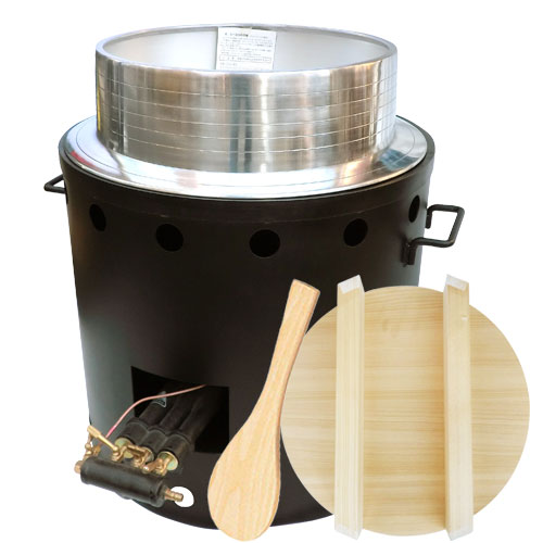 羽釜・ガスかまどフルセット 規格：42｜餅つき道具｜藤田道具