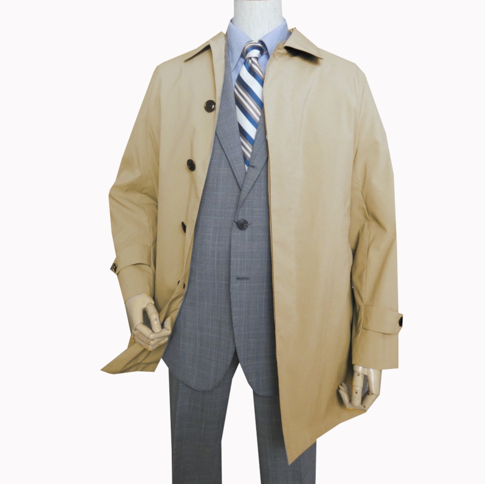 ジェイプレス(J.PRESS) 超軽量 ステンカラーコート ベージュ系 0002 L