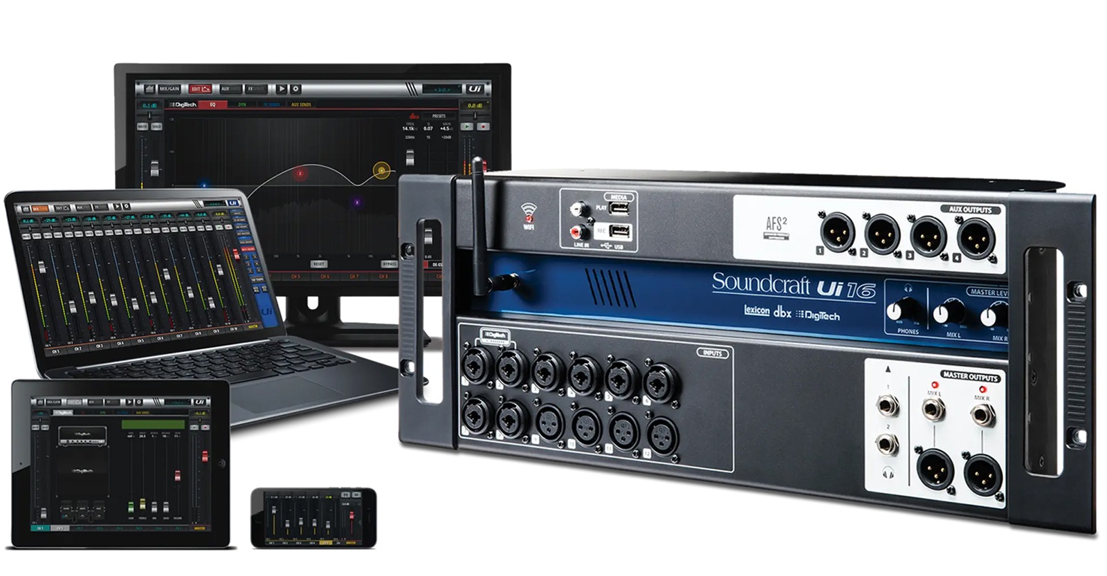 Soundcraft Ui16 リモートコントロール・デジタルミキサー Hibino.com