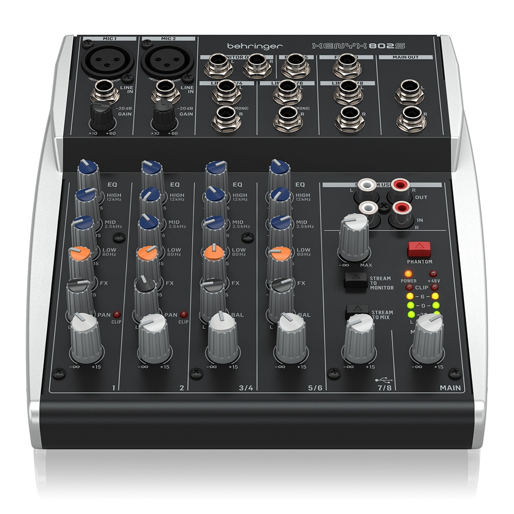 BEHRINGER XENYX 802S USB I/O 搭載 8ch アナログミキサー Hibino.com