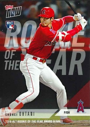 2018 TOPPS NOW #AW-1 大谷翔平 2018 AL ROOKIE OF THE YEAR AWARD WINNER