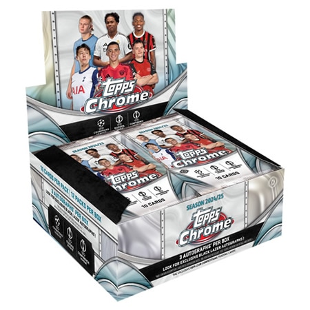 2024-25 TOPPS CHROME UEFA CLUB COMPETITIONS JUMBO BOX（送料無料）
