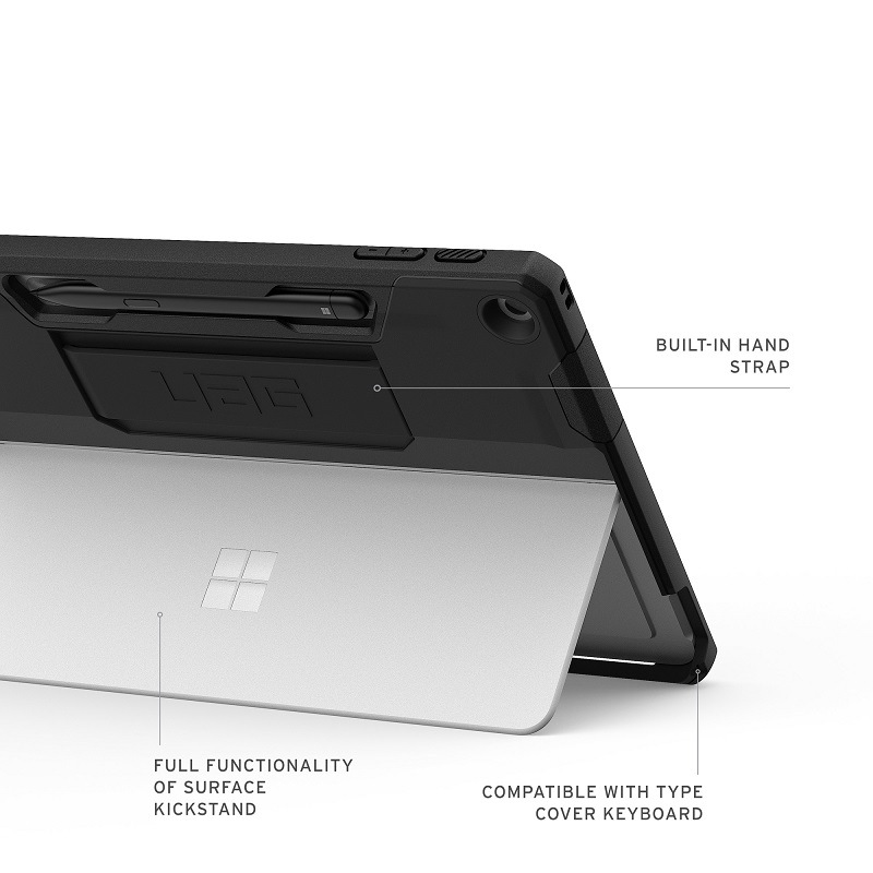 UAG Surface Pro 12インチ用 ケース SCOUT with HAND STRAP ブラック