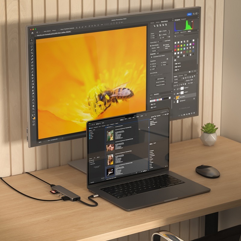 Satechi 7-in-1 USB-C Slim Multiport Adapter with Ethernet (7-IN-1