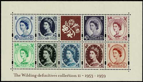 復刻ワイルディングシリーズ 1953～1959 エリザベス2世 切手小型シート