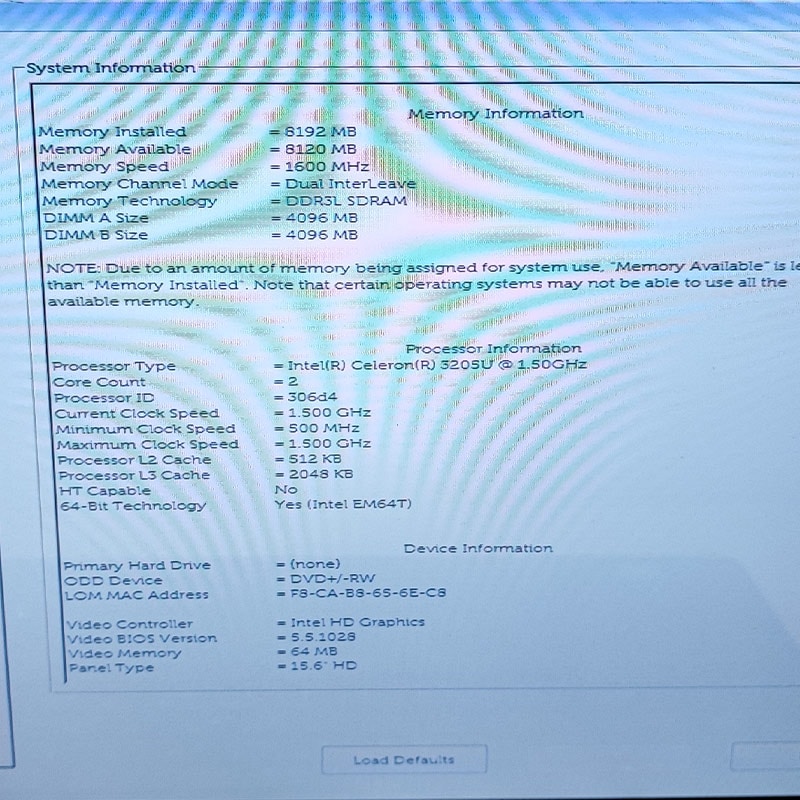 ジャンク品 DELL Inspiron TTYFJA00 ジャンクPC ジャンクパソコン 保証