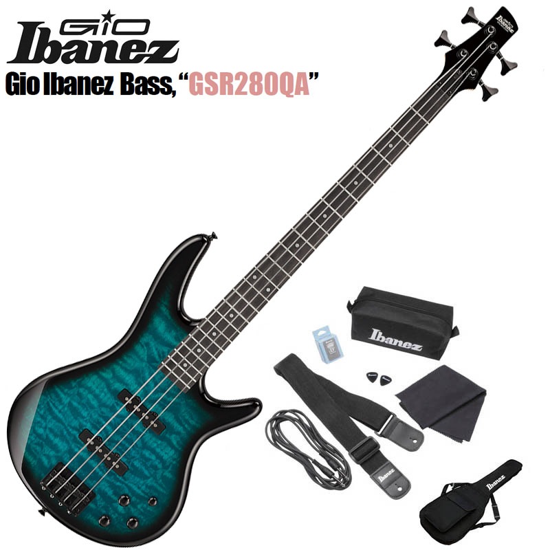 Ibanez GSR280QA-TMS (Transparent Marine Sunburst) エレキベース