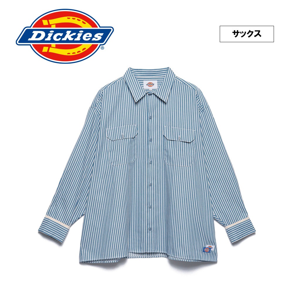 LONG SLEEVE WIDE WORK STRIPE SHIRT | Dickies,トップス | JUGLANS