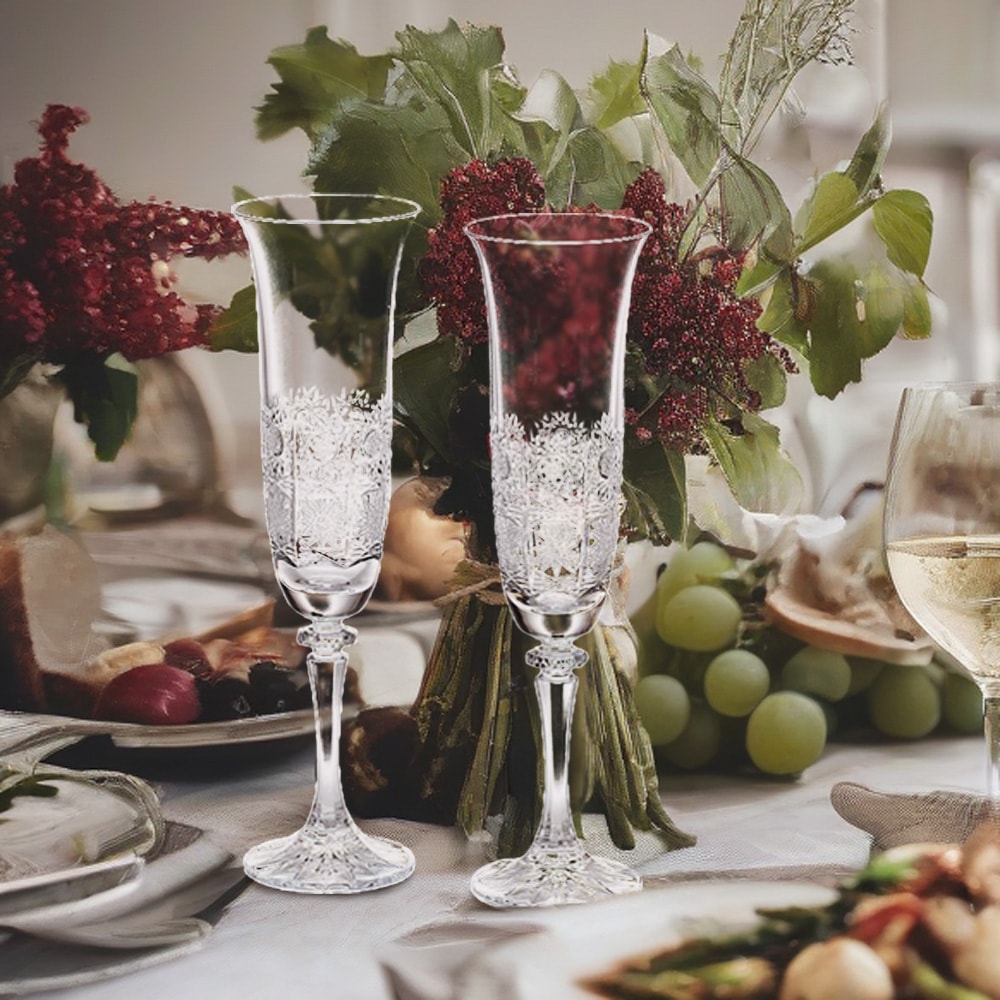 エルベクリスタル ボヘミアンクラシック ペアシャンパングラス 1SC33