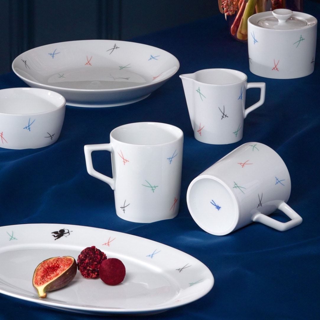 マイセン 剣マーク カラフル クリーマー＆シュガーセット 79A852/41762