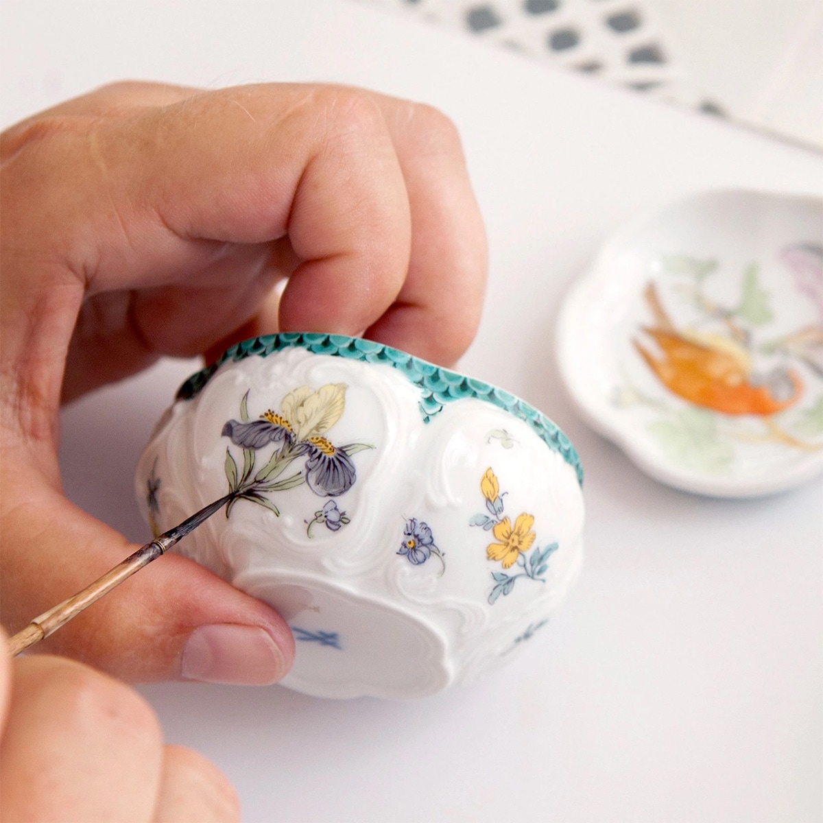 マイセン 嗅ぎ煙草入れ「エキゾチックな鳥とイチジク」 52M32/212874