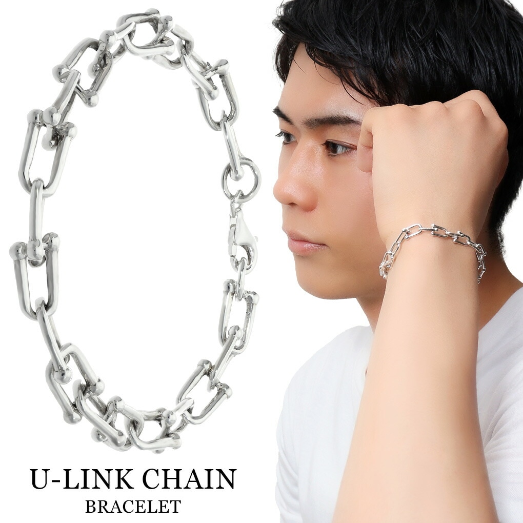 シルバー925 リンクチェーン ブレスレット シルバー 17～21cm シンプル