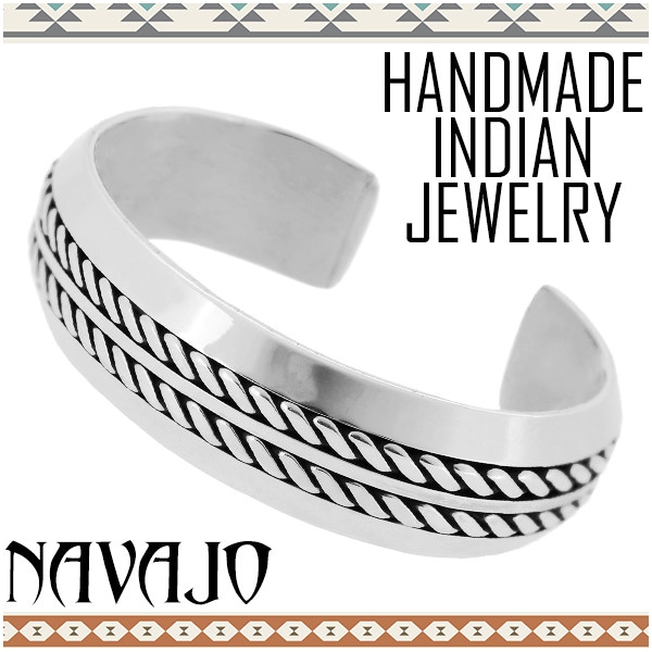 インディアンジュエリー ナバホ族 エンベデッドワイヤー シルバー