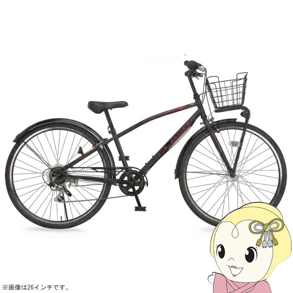 自転車 子供用 ジュニアクロスバイク 24インチ マットブラック 6段変速