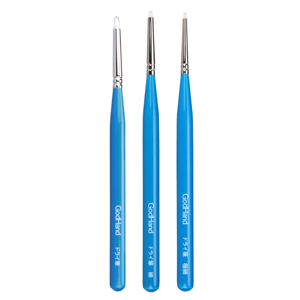 メーカー直販】神ふで ドライ筆3点セット(専用キャップ付) 直販限定