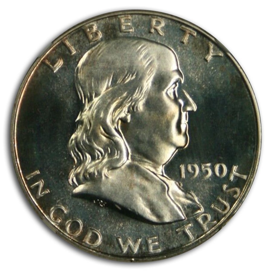 1950年 フランクリン ハーフ ダラー 銀貨 50セント ベンジャミン