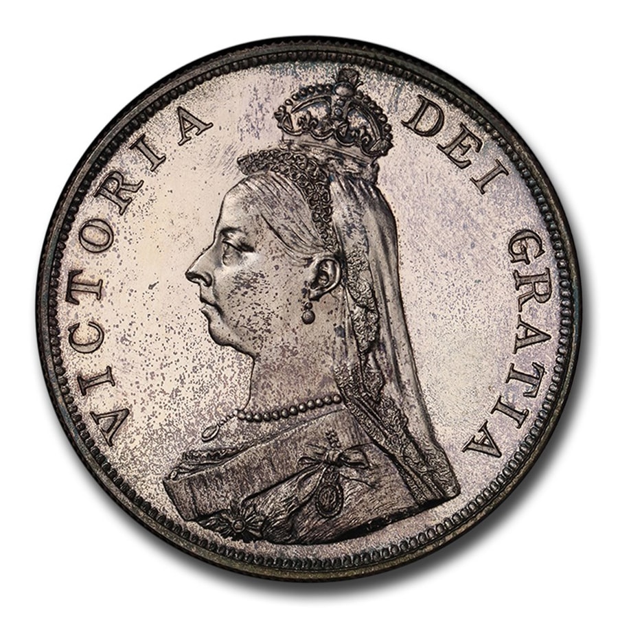 1871年 ゴチックフローリン ビクトリア女王 銀貨 1871年 ゴチック