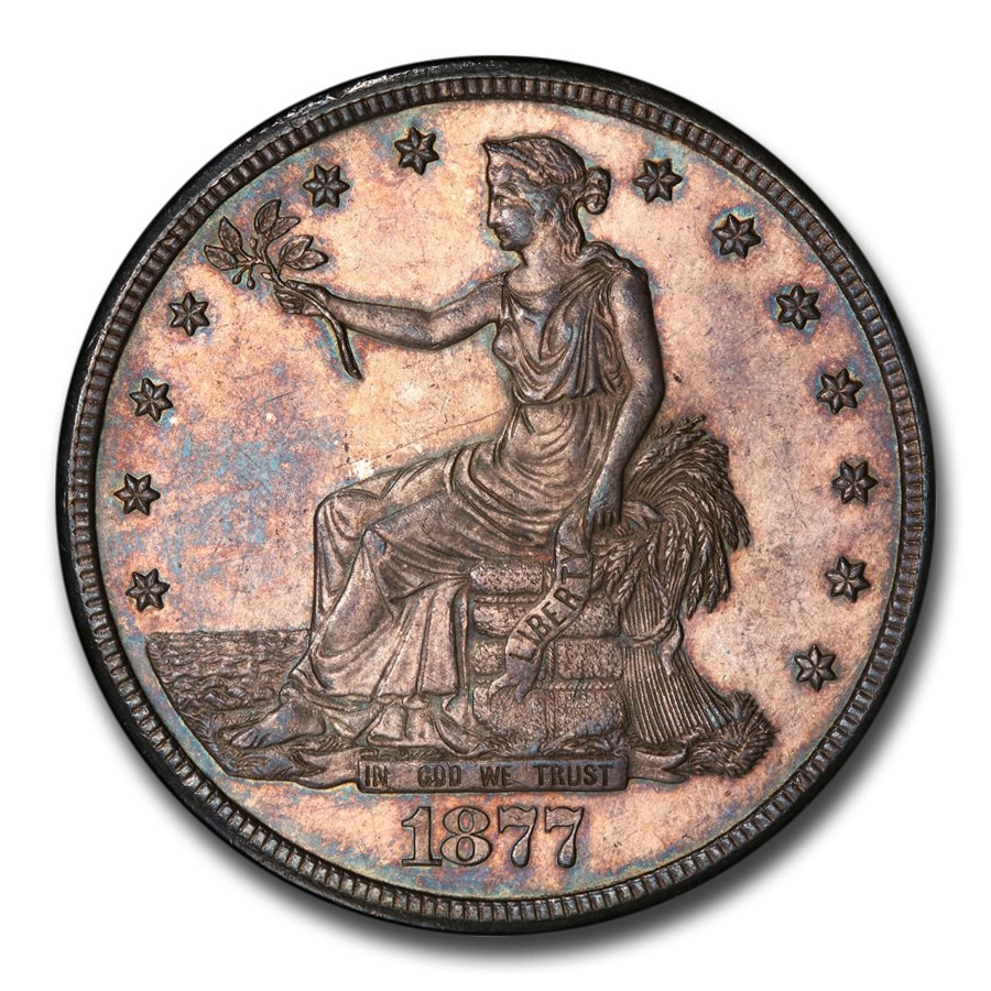 1877年 アメリカ 貿易銀 1ドル トレード ダラー 銀貨 シルバー コイン