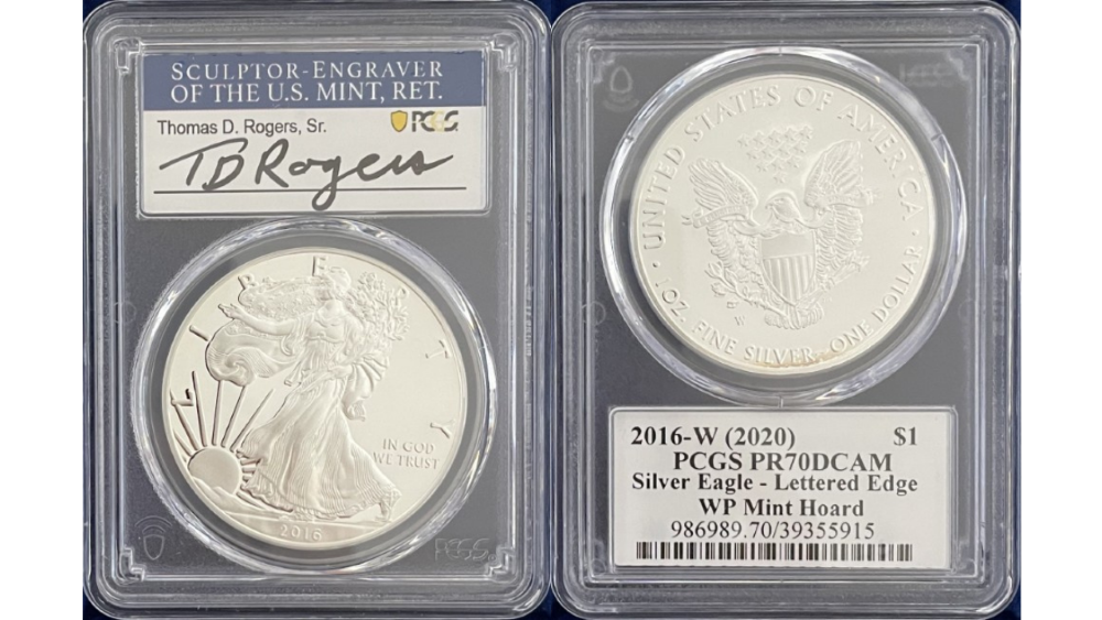 値下】米国2018年 イーグル銀貨 T・クリーブランド サインPR70DCAM 値
