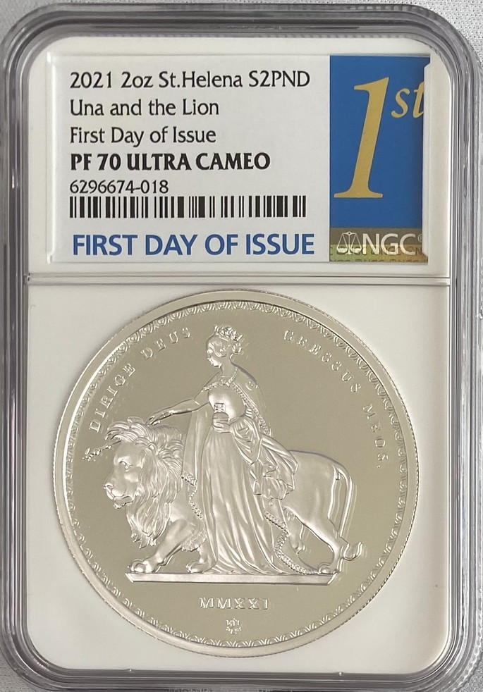 2021年グレートブリテン領セントヘレナ-エリザベス2世ウナとライオン2