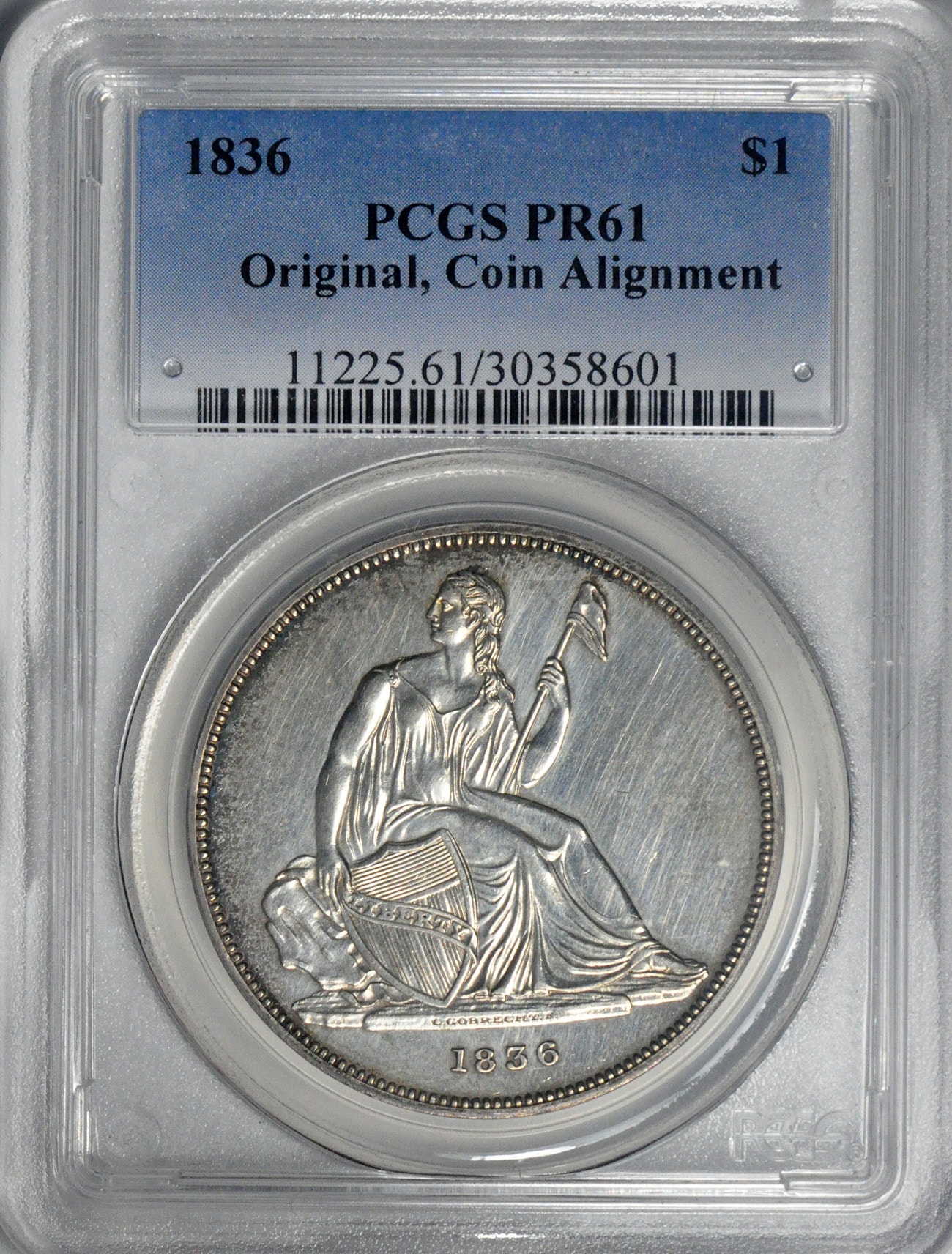 リバティ シーテッドダラー1ドル タイプ1 GOBRECHT DOLLARS Original