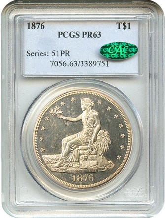 アンティークコイン アメリカ 1ドル トレードダラー銀貨 1876 Trade