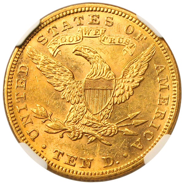 アンティークコイン アメリカ 10ドル金貨リバティヘッド 1893 ＄10 NGC