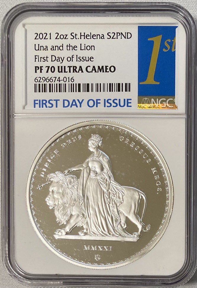 2021年グレートブリテン領セントヘレナ-エリザベス2世ウナとライオン2