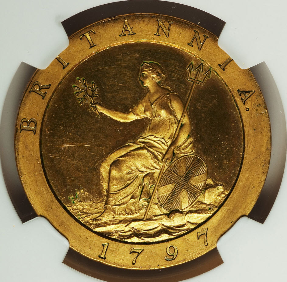 イギリス ペニー銅貨 Great Britain: George III gilt Pattern Penny