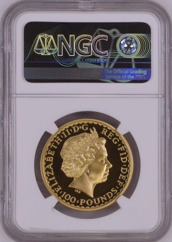 動画あり】グレートブリテン2001年ウナとライオンブリタニア100ポンド