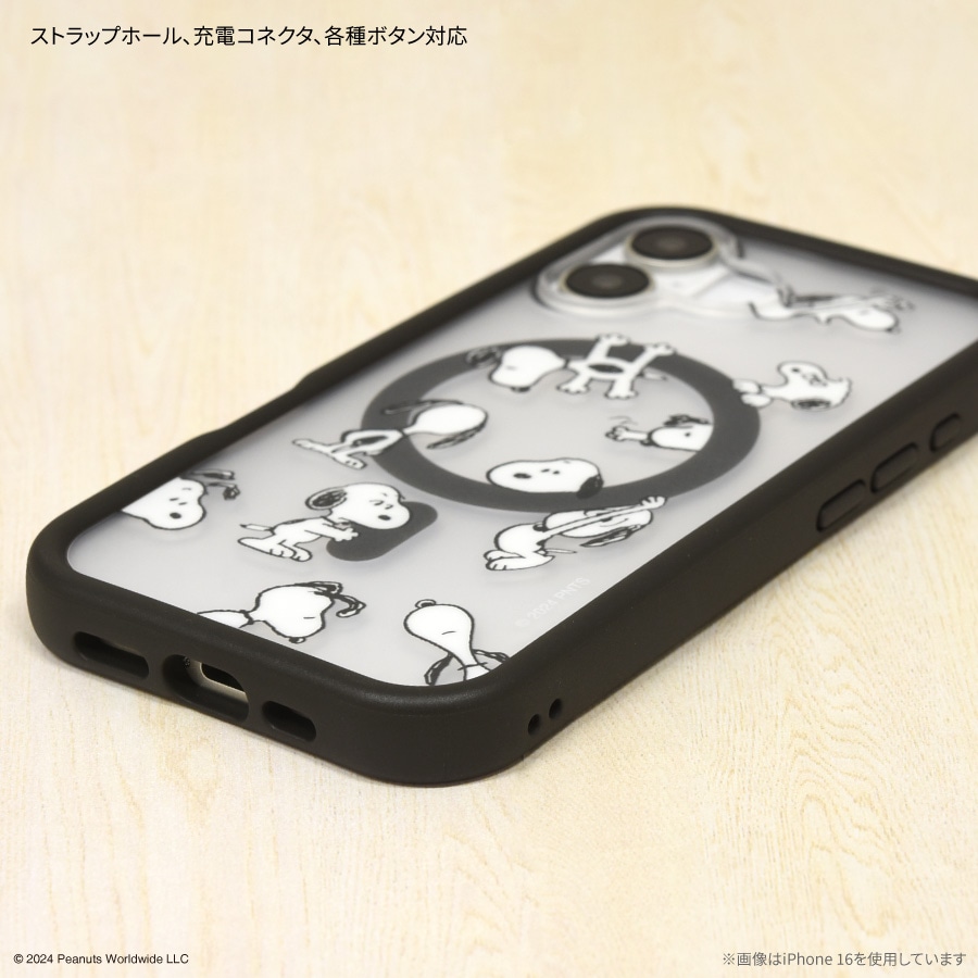 ピーナッツ スヌーピー iPhone16 Pro MagSafe 対応 プランプフレーム