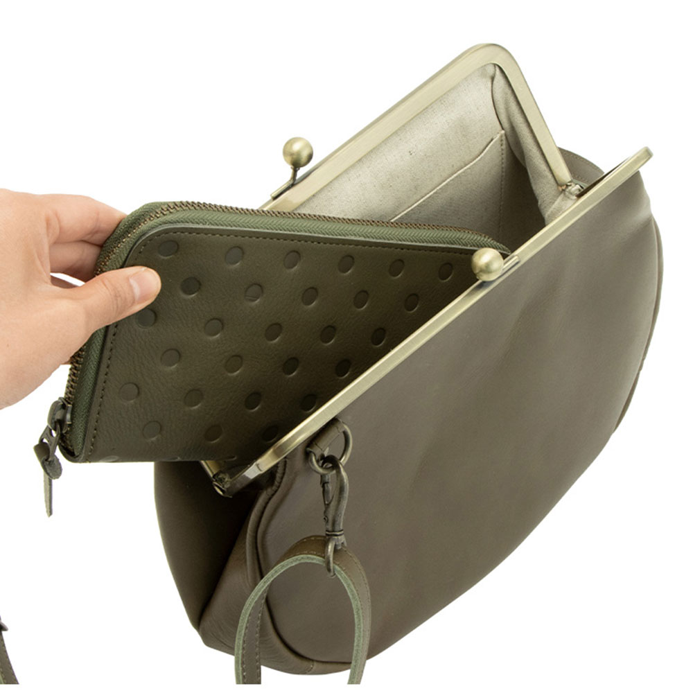 Kanmi./カンミ しずく がま口ポシェット B23-80 ミニバッグ ショルダー