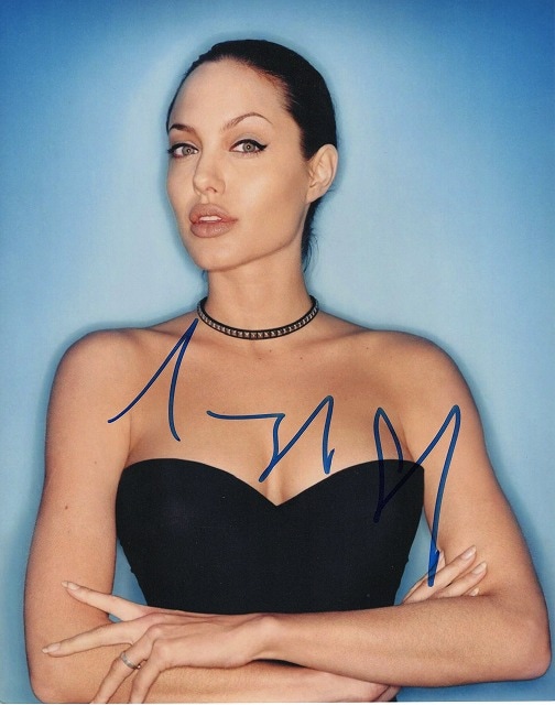 アンジェリーナ・ジョリー直筆サイン入り写真□Mr.&Mrs. スミス