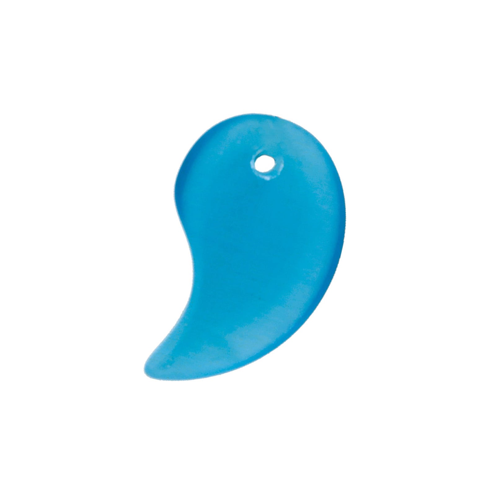 ガラス製 勾玉 大 25mm ブルー 【数量限定】｜パーツ材料の通販 大王