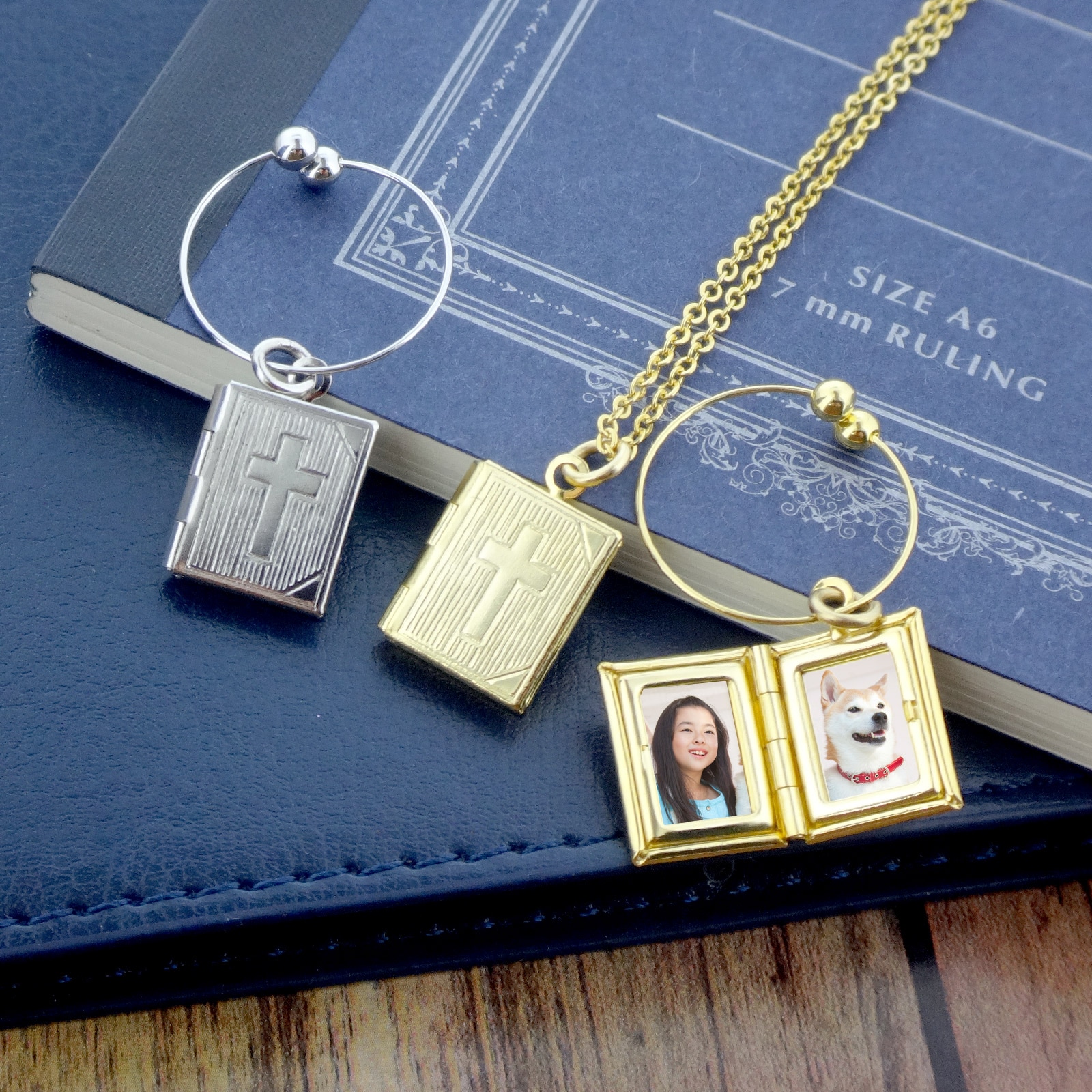 ブック型 ロケットペンダント シルバー No.12｜パーツ材料の通販 大王