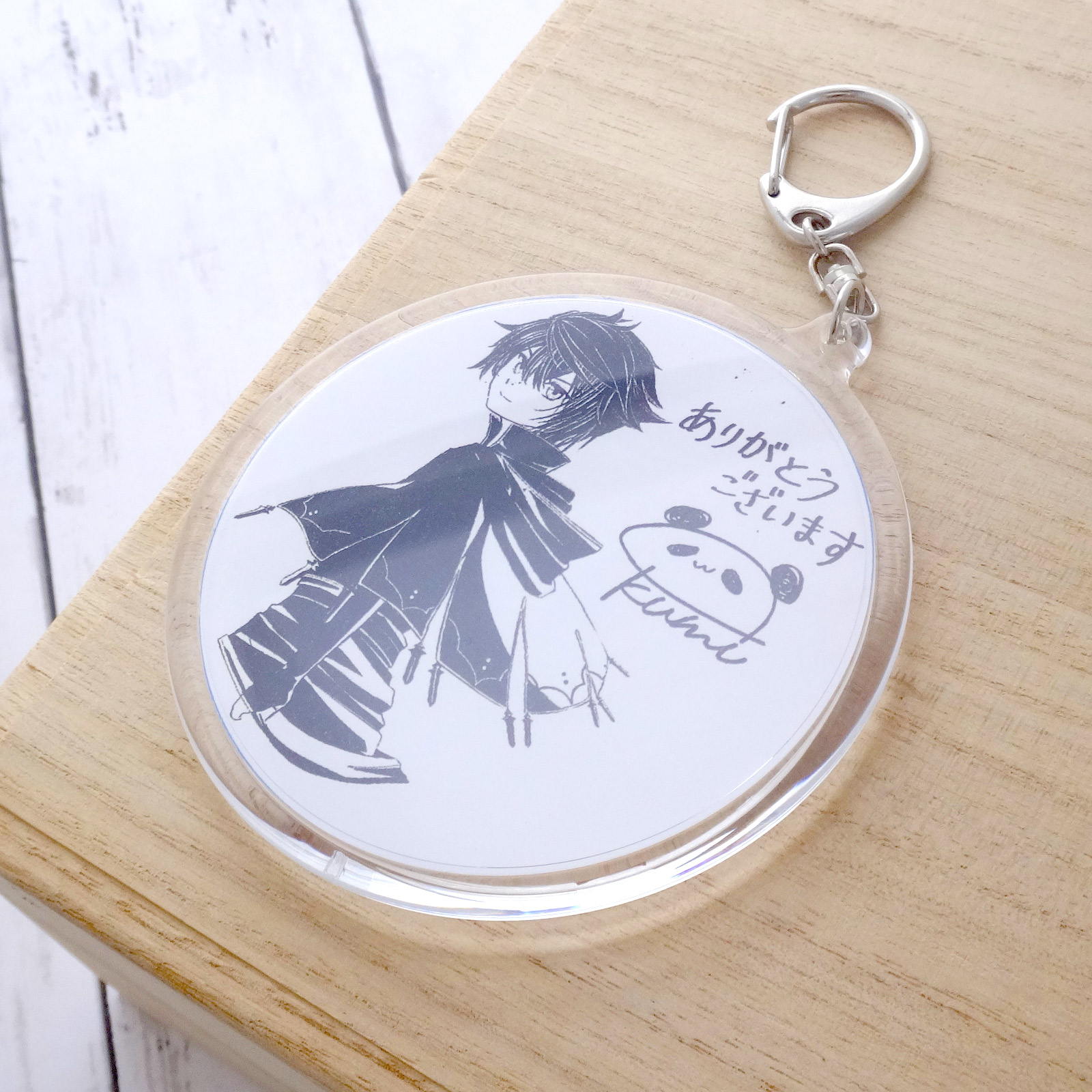 ハメパチ 丸型 φ90mm キーホルダー 555 L 付き（CAK-M90A）｜パーツ