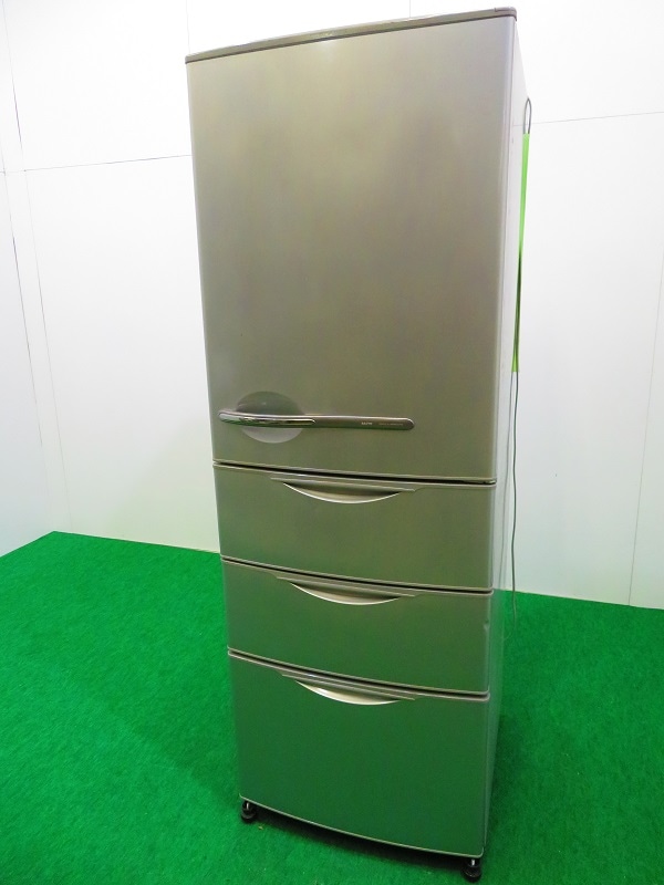 中古 家電・リサイクル SANYO 2009年製 355L 4段ドア 冷蔵庫 SR-361R(S