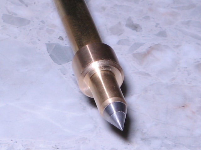 見附精機工業製 チェロエンドピン タングステン入り真鍮／先端真鍮(直径10mm) 見附精機工業 チェロエンドピン チタン入り真鍮/10mm 見附精機工業