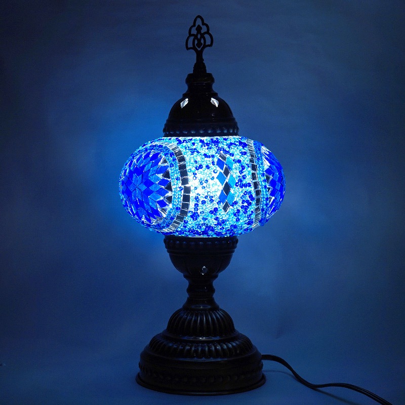 トルコ製 モザイクガラス テーブルランプ LS-L111 (LEDサービス球付