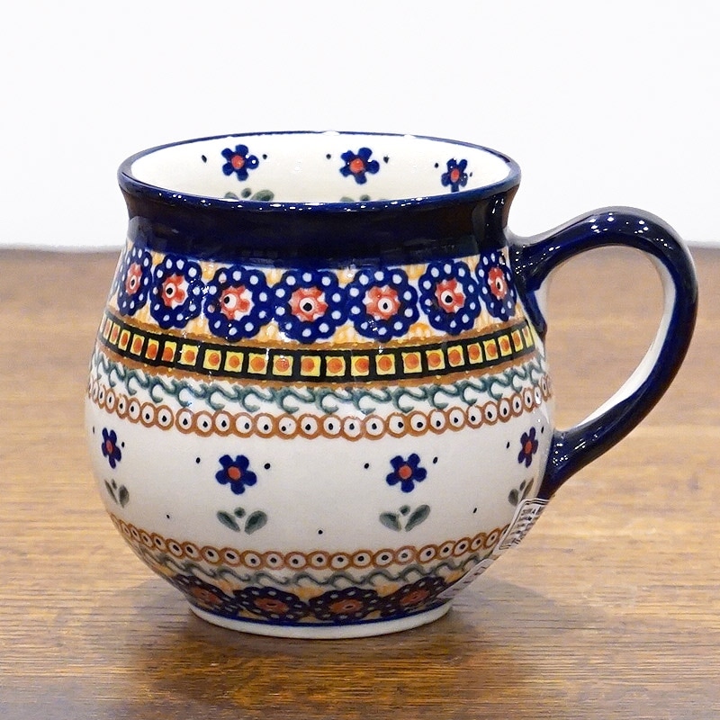 ポーランド陶器 ポーリッシュポタリー 「Millena」 マグカップ大（約