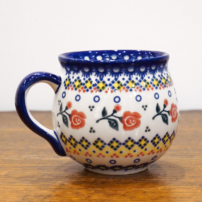 ポーランド陶器 ポーリッシュポタリー 「VENA」 マグカップ大（約340cc