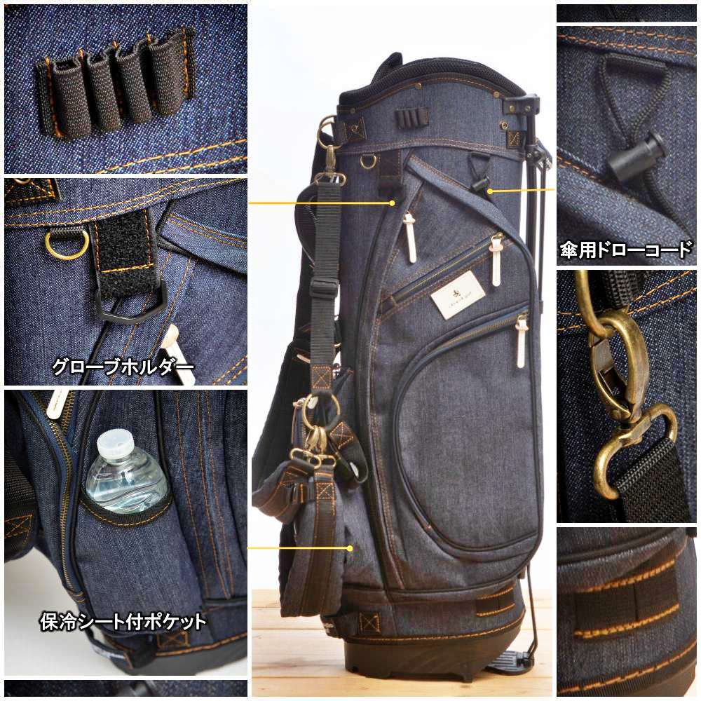 Lahella golf デニムスタンドキャディバッグ【ラヘラゴルフ】