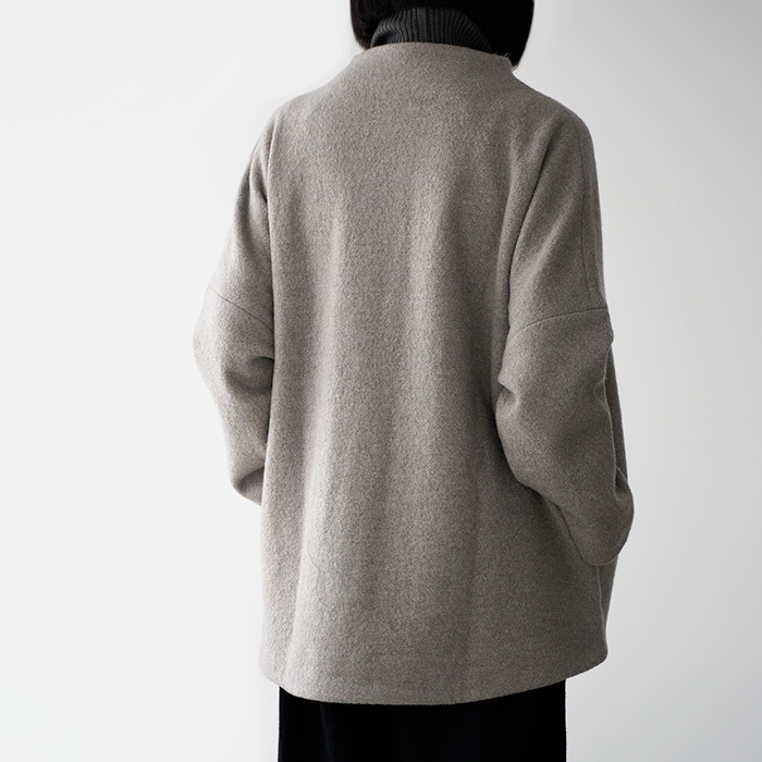 evam eva エヴァムエヴァ プレスウール ショート コート press wool