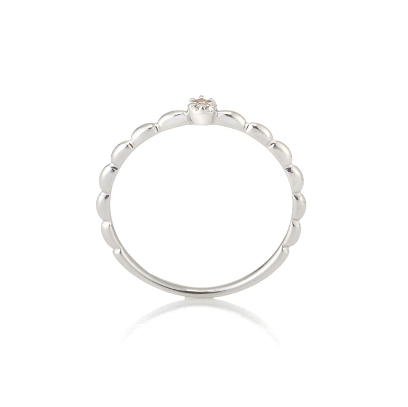 K10 WG ホワイトゴールド 0.01ct ダイヤモンド ピンキーリング